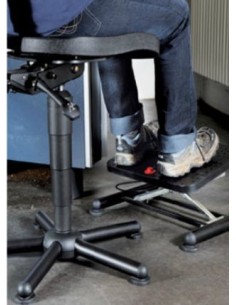 Repose-pieds ergonomique en métal robuste avec surface en feutre
